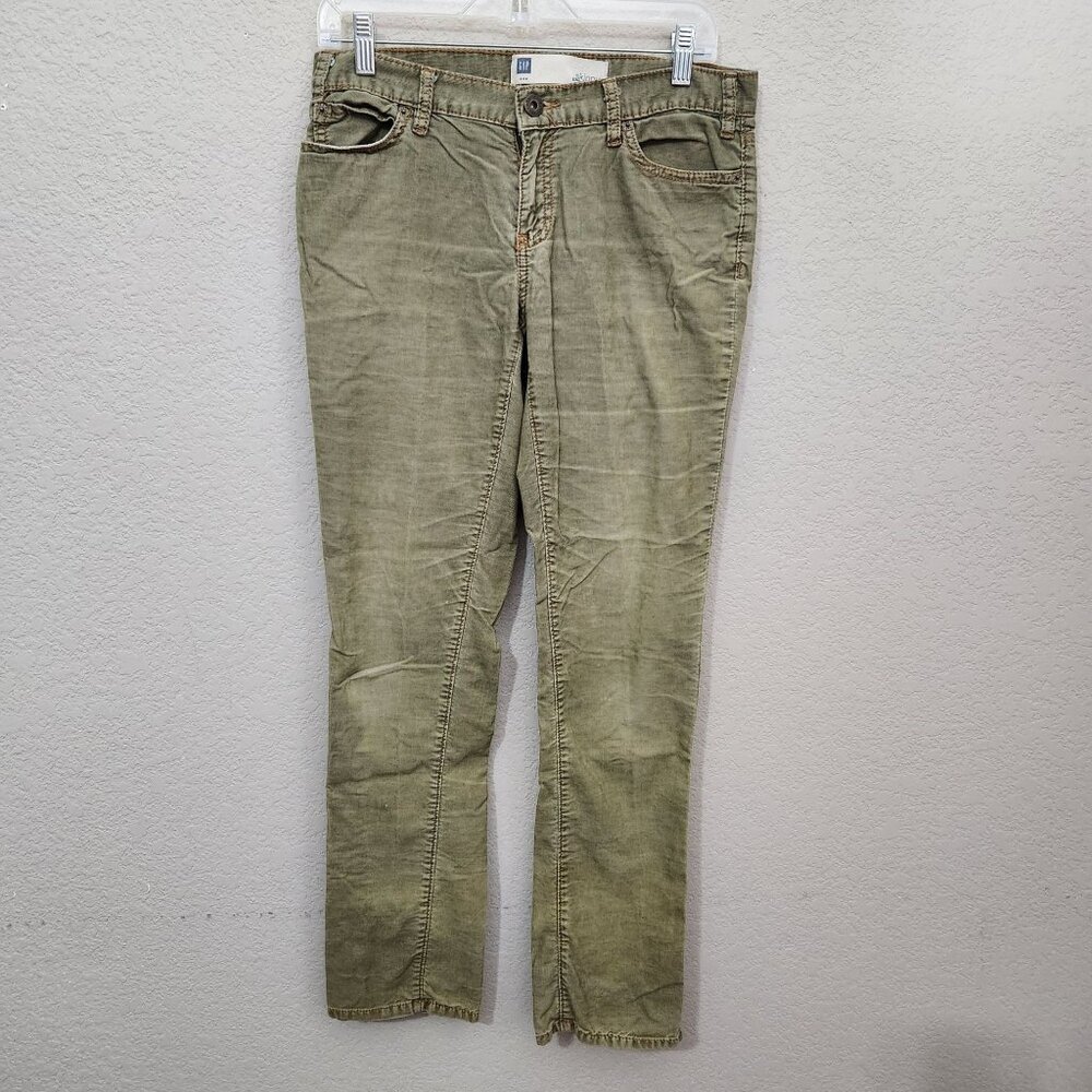 Gap Womens Olive Skinny Stretch Jeans Size 6 Cordory